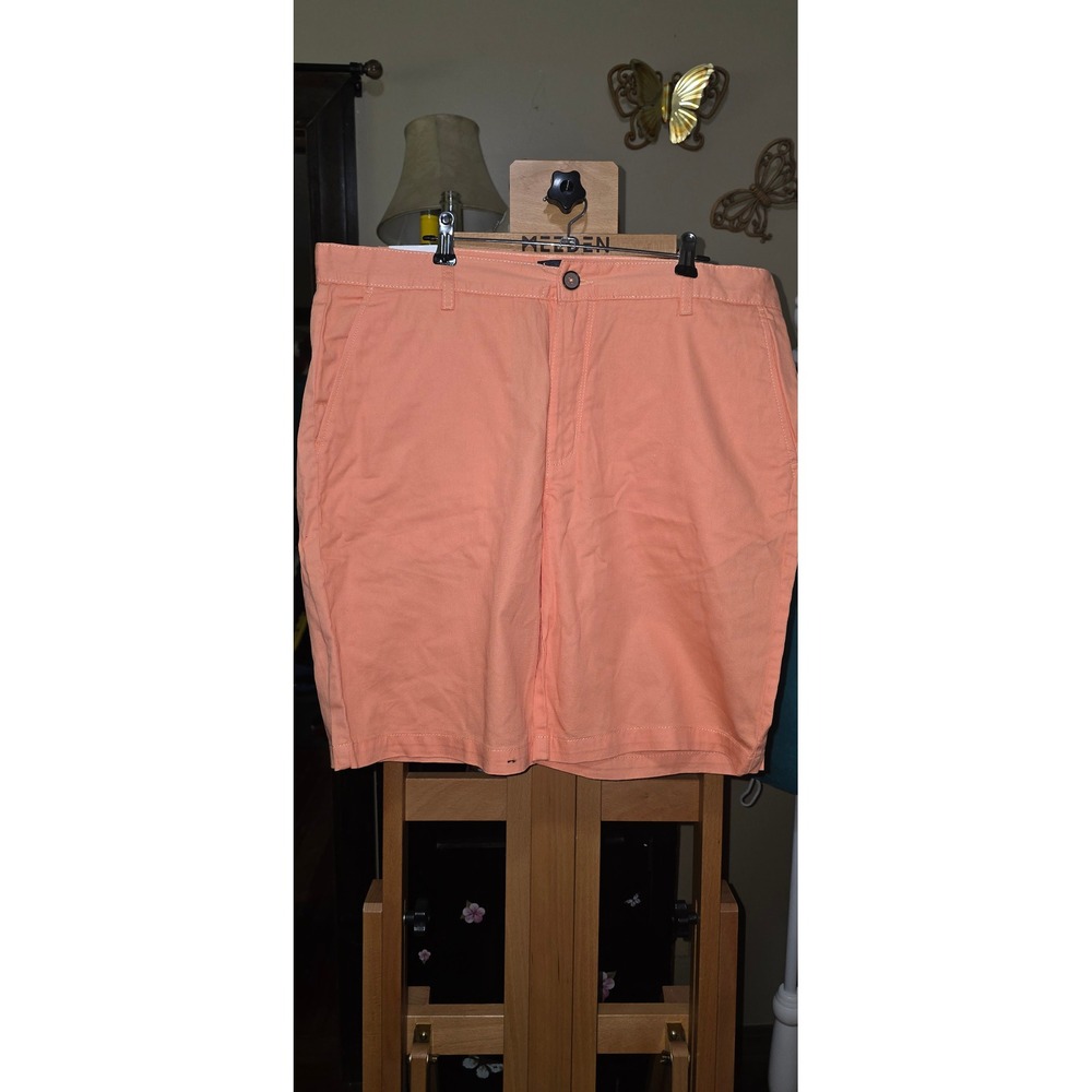 Havana Jim Mens Chino Shorts Coral Orange Cotton Twill Size 34 NWT